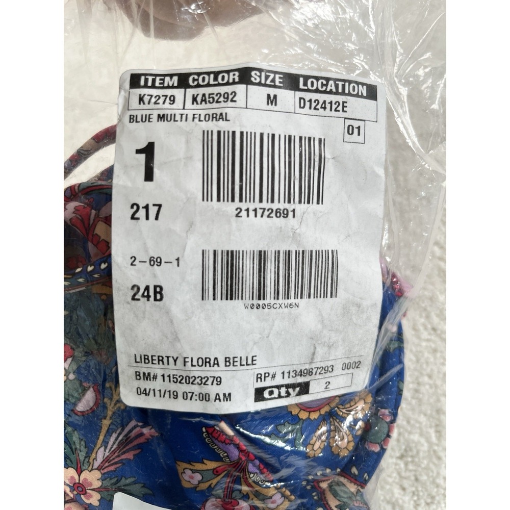 Jcrew X Liberty London Floral Bikini Set Underwire Top 34C High Waisted Bottom M - Picture 14 of 14